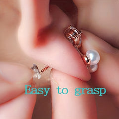 100pcs Silicone Earring Pin Backs Soft Transparent Plastic Bullet Clutch