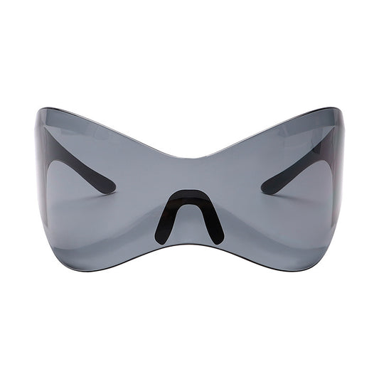 Y2K Large Wrap Around Sunglasses Oversized Punk Sports Eyeglasses
