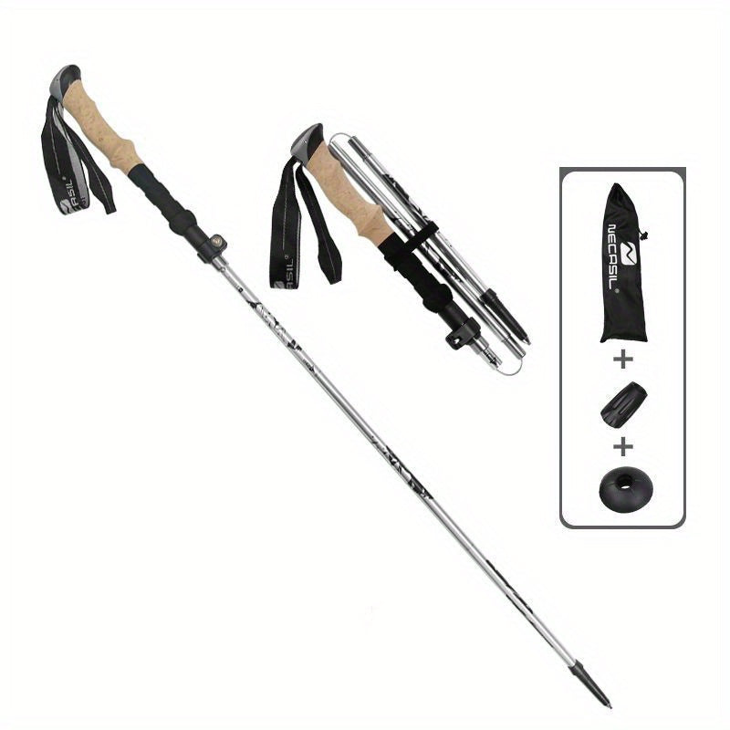 Folding Hiking Pole Ultra-light Walking Stick for Camping Hiking Trekking