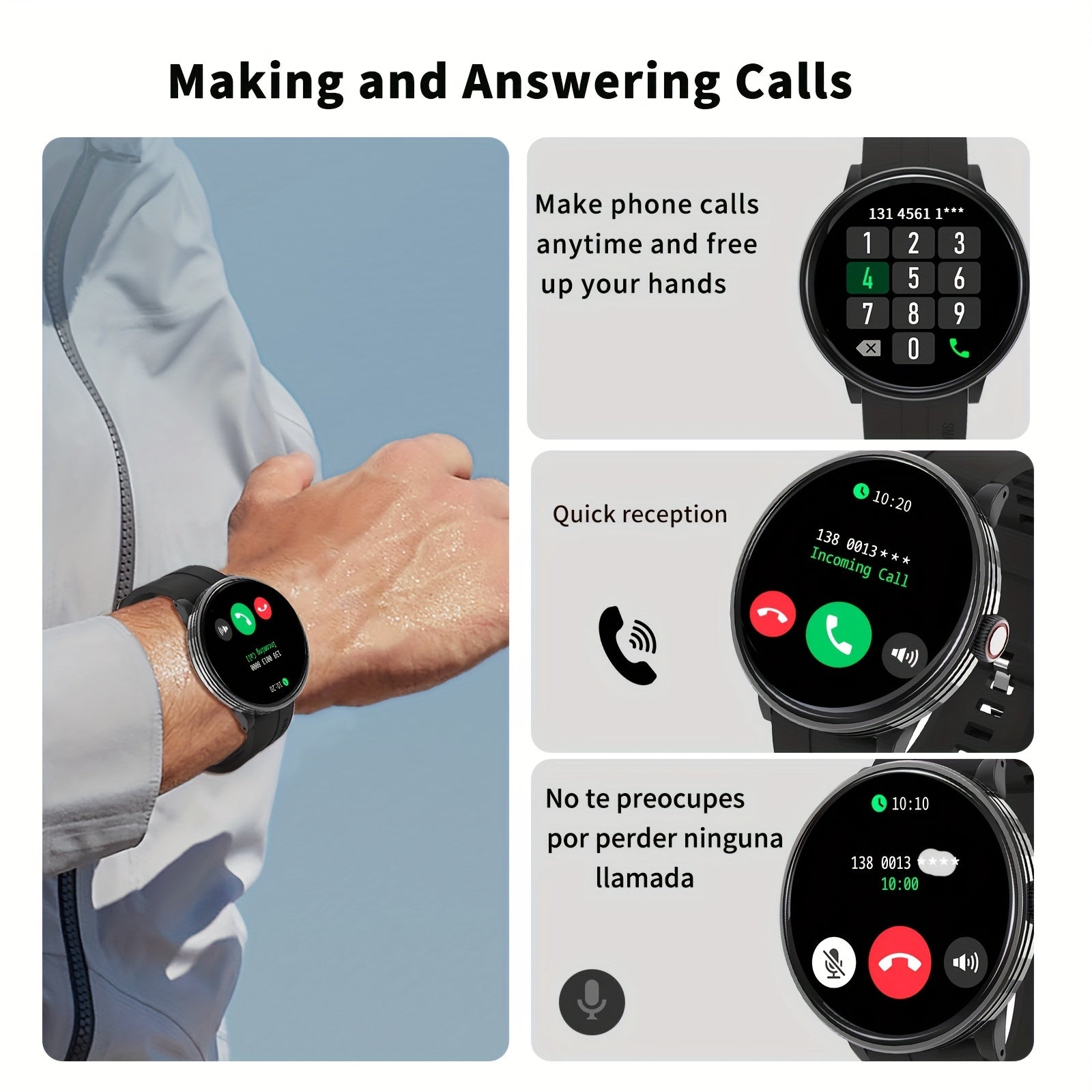 HD Sports Smart Watch with Music Playback and Phone Reminder