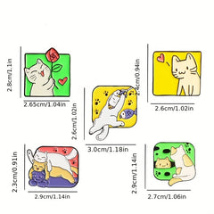 Caffey Cat Breast Pins for Girls Cute Cartoon Animal
