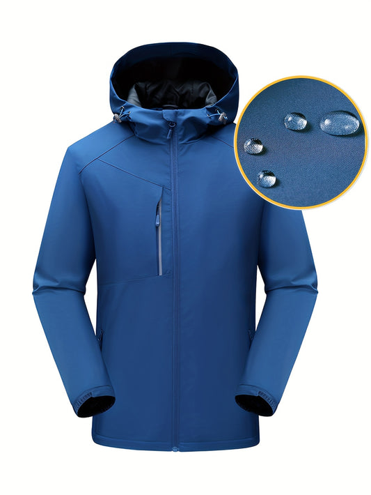 Men's Hooded Windbreaker Jacket for Autumn Winter