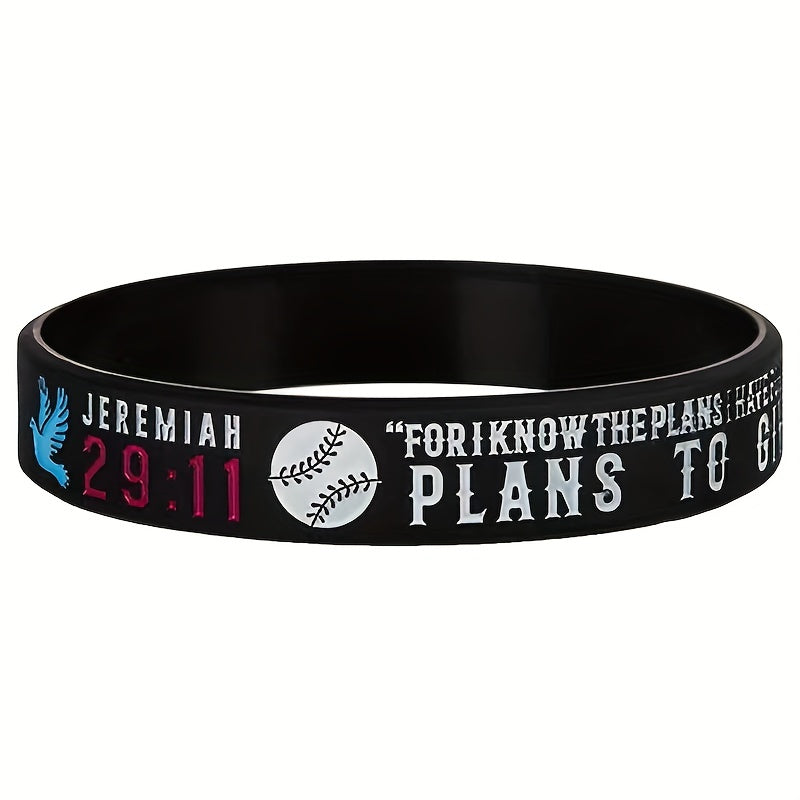 Christian Bible Verse Silicone Bracelet Wristband