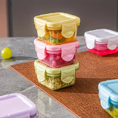 4pcs Mini Food Jar Fresh Keeping Box Moisture Proof for Home Kitchen