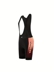 Women's Yellow Cycling Bib Shorts for Outdoor Road Racing
