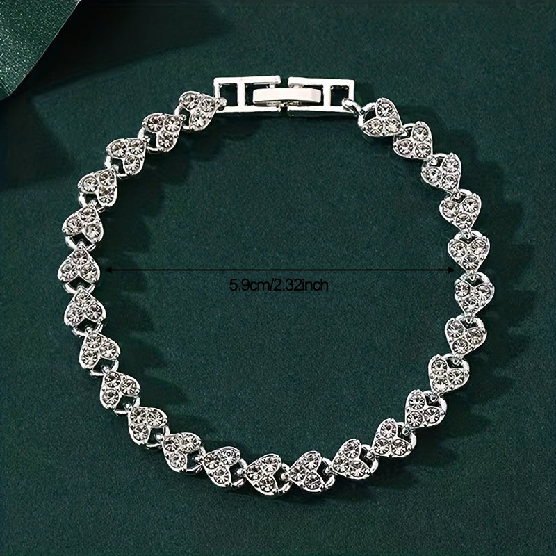 Tennis Bracelet Synthetic Gems Hand Jewelry Decor