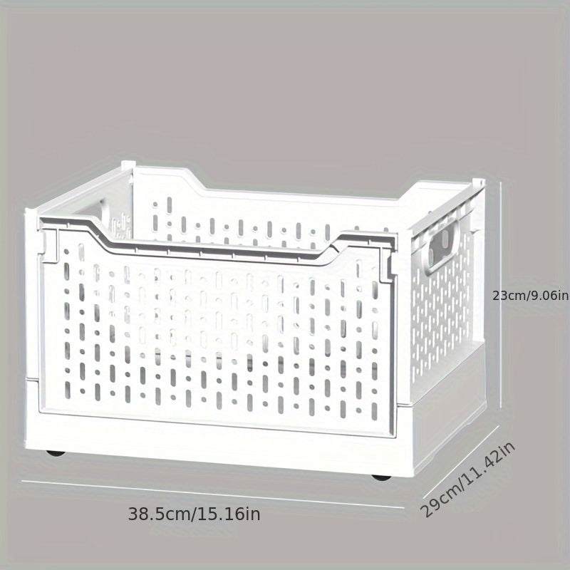 1PC Plastic Storage Basket Dormitory Toy Clothing Folding Box