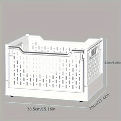 1PC Plastic Storage Basket Dormitory Toy Clothing Folding Box