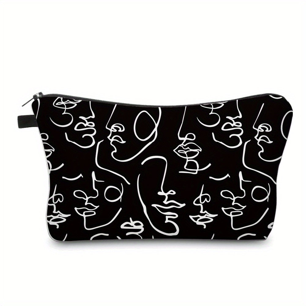 Abstract Figure Makeup Bag Water Resistant Travel Toiletry Bag