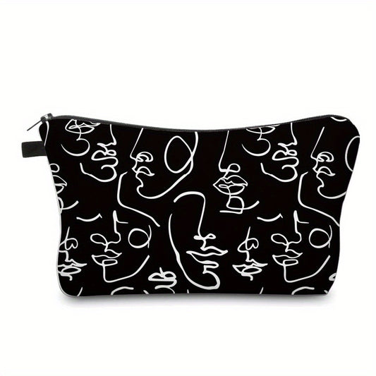 Abstract Figure Makeup Bag Water Resistant Travel Toiletry Bag