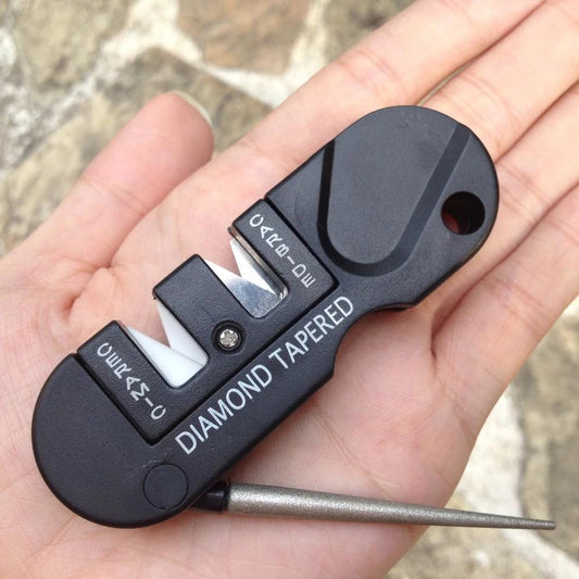 Portable Tungsten Ceramic Sharpener for Outdoor Camping and Fishing