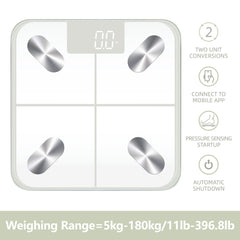 Smart Body Fat Scale Digital Bathroom Scale with Smartphone App