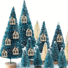 10pcs Nativity Wooden Embellishment Xmas Tree Cutouts