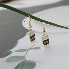 Coffee Cup Earrings Retro Party Jewelry Gift For Women