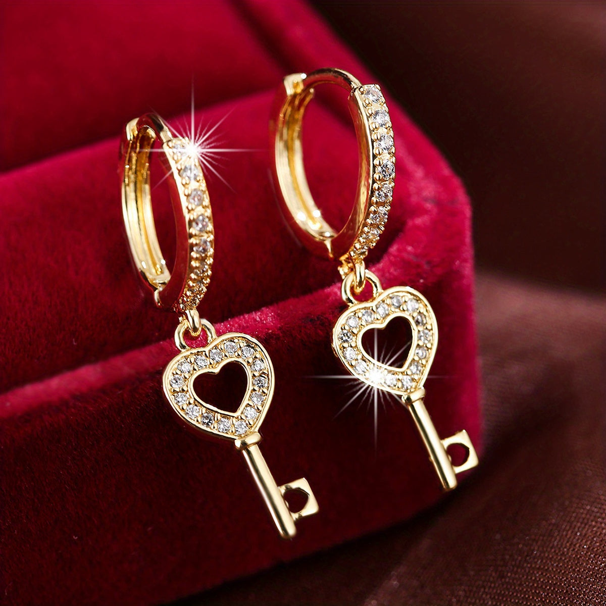 Tree Of Life Zircon Decor Hoop Earrings Minimalist Style Gift
