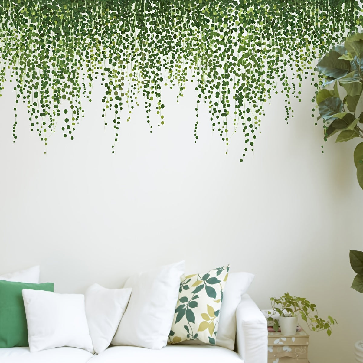 1pc Long Green Vine Decorative Sticker DIY Set