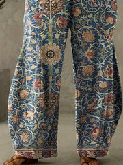 Geometric Print High Waist Wide Leg Loose Pants