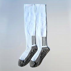 Men's Thick Padded Non-Slip Football Crew Socks with Gripper