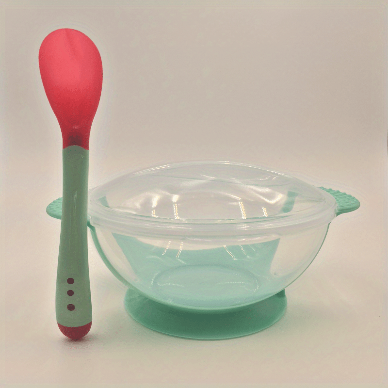 Baby Suction Cup Bowl Set with Temperature Spoon