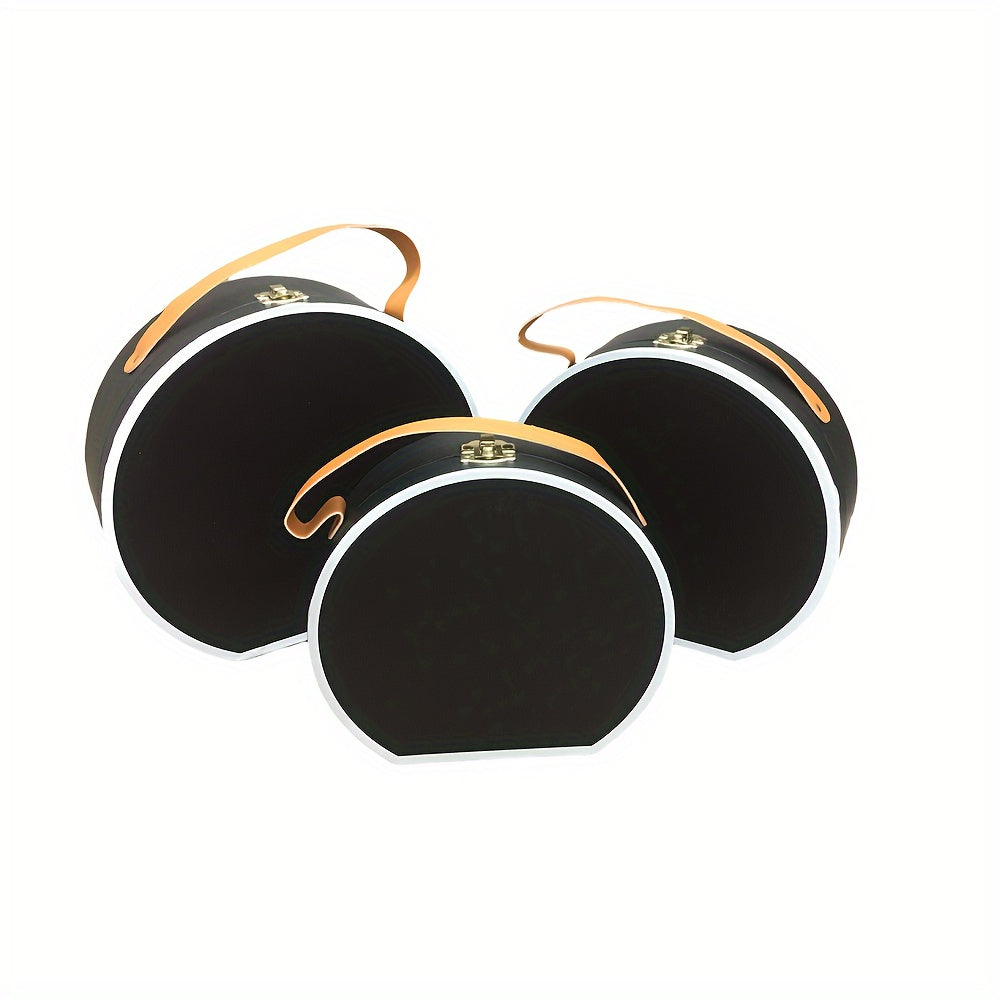 3pcs Oval Shape Gift Wrapping Box Set Wedding Decoration Supplies
