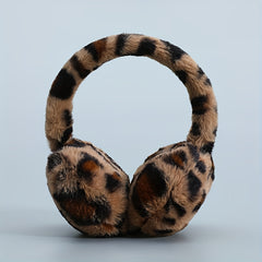 Leopard Print Ear Warmer Warm Windproof Stretch Fit Hand Wash Ideal Gift Winter