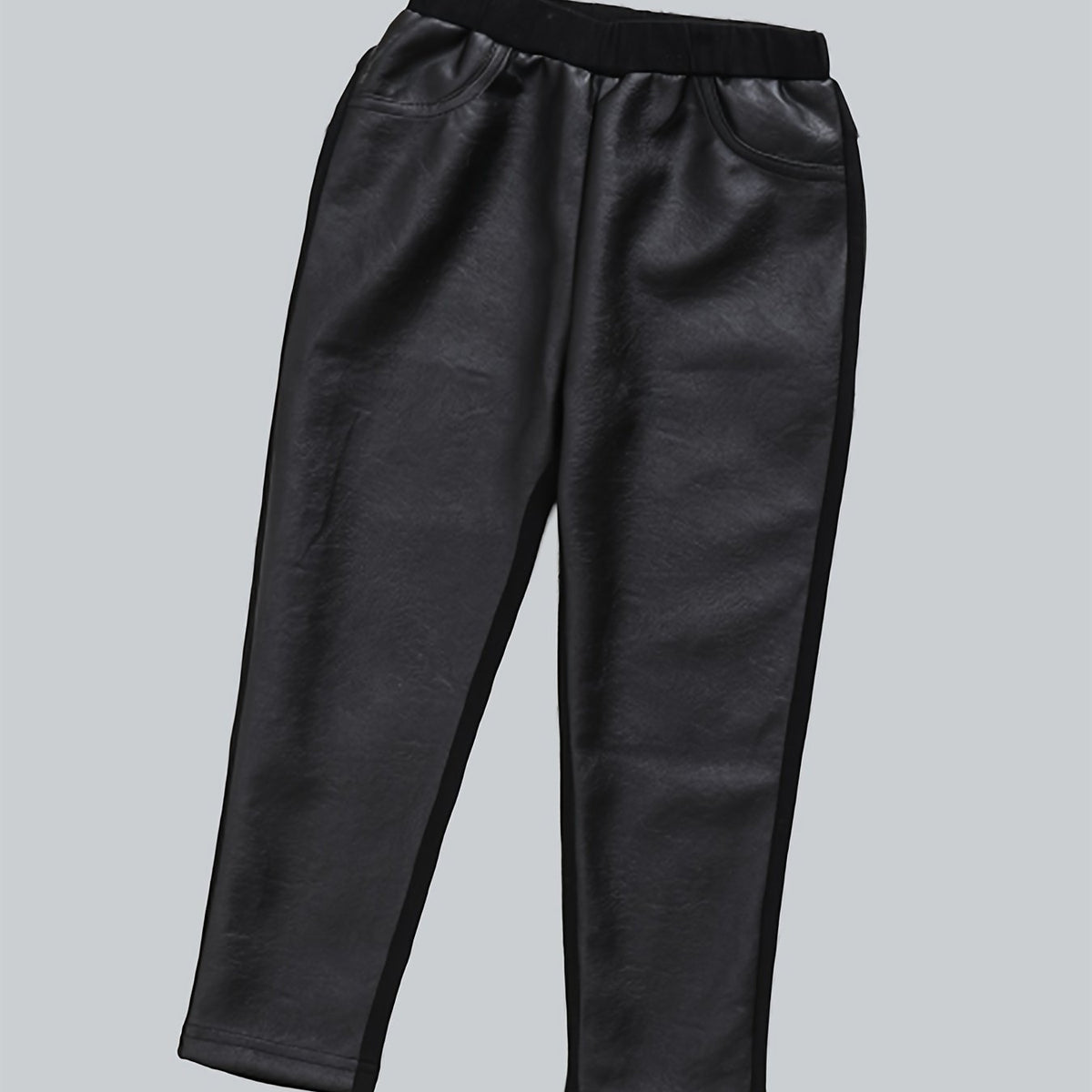 Boys Faux Leather Long Pants Spring Autumn Kids Clothing