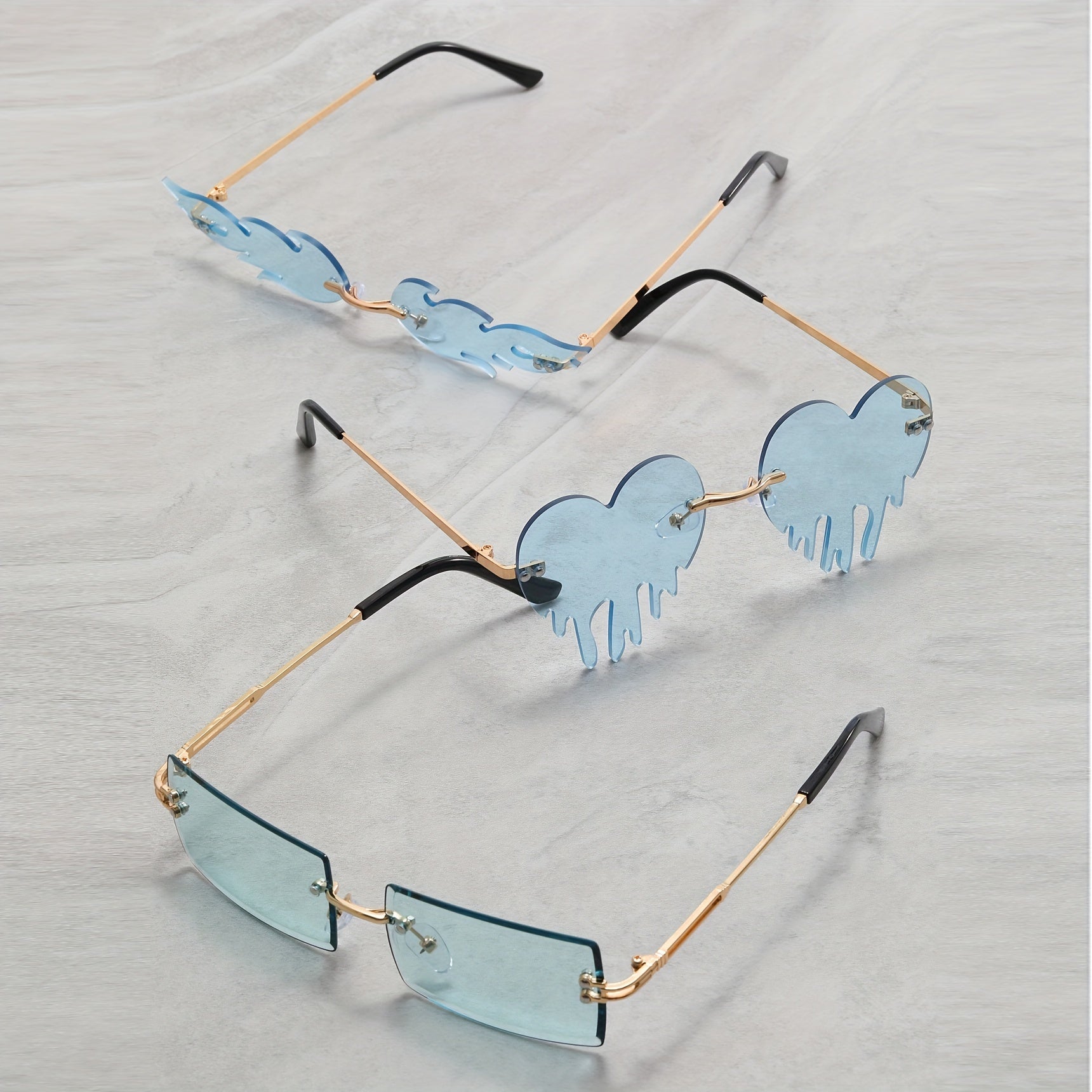 3 Pairs Men's Sunglasses, Street Photography & Party Beach Friends Shades