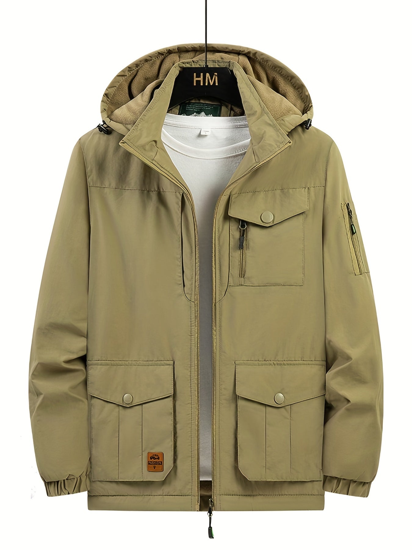 Men's Waterproof Hooded Jacket for Outdoor Activities