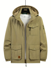Men's Waterproof Hooded Jacket for Outdoor Activities