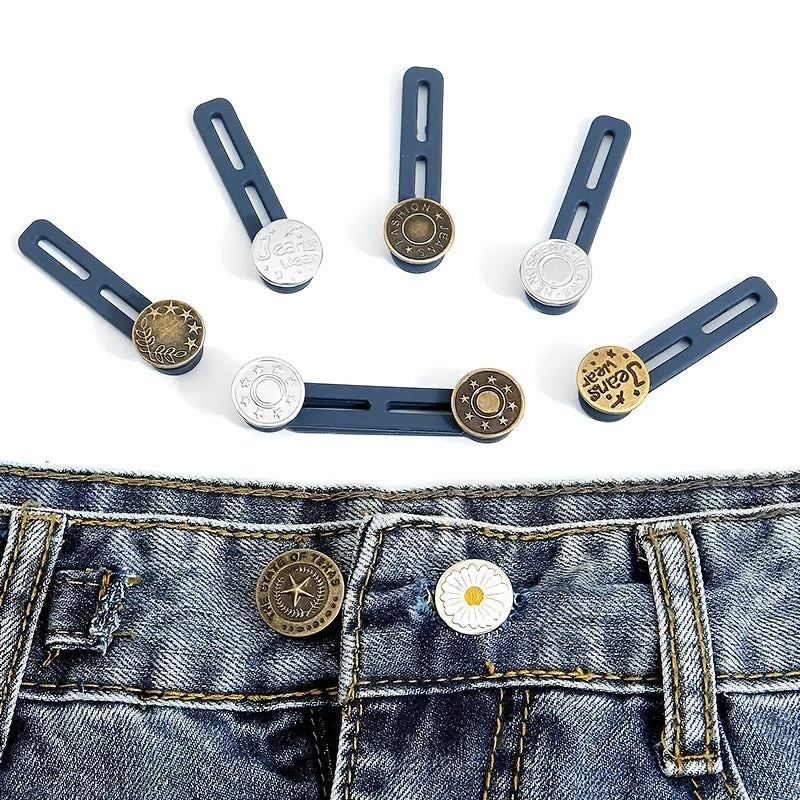 2pcs Button Extender For Pants Adjustable Waist Retractable Waistband