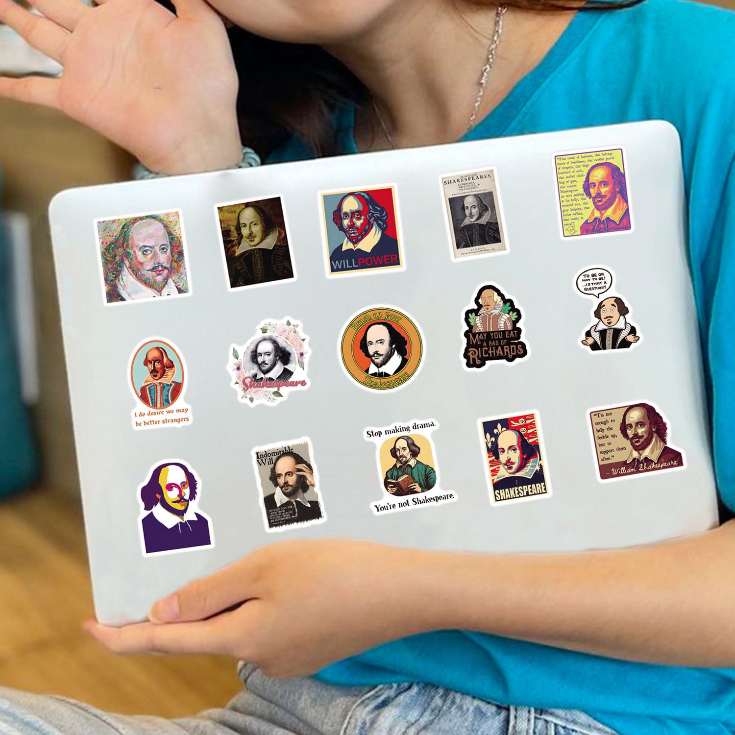 Shakespeare Themed Stickers Set for Outdoor Adventures