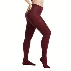 0XL 2XL Women's Plus Solid Fleece Lined Pantyhose