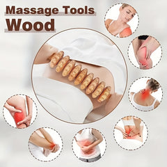 Sunhill 6 Piece Wood Massage Tool Set for Muscle Relief and Relaxation