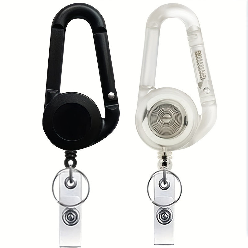 2pcs Telescopic Keychain Card Holder Key Chain Keyring