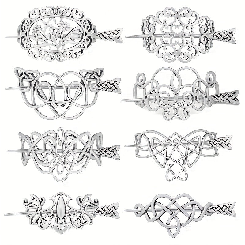 Viking Style Hairpin Celtic Crown Barrette Hair Accessories