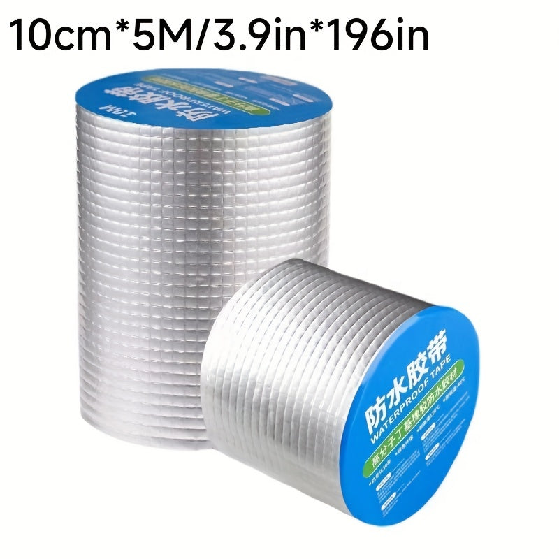 Waterproof Aluminum Foil Butyl Tape High Temp Resistant Sealing Self Adhesive