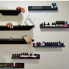 6pcs 38 Nail Polish Rack Wall Mounted Shelf Acrylic Organizer Nail Techs