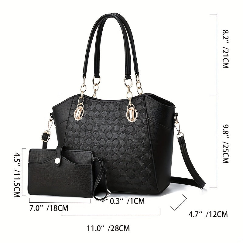 Classic Tote Bag with Purse - Large Capacity Handbag for Work