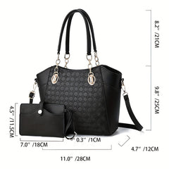 Classic Tote Bag with Purse - Large Capacity Handbag for Work