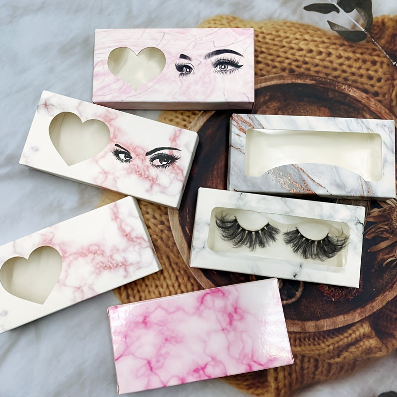 5 Pcs False Eyelash Storage Box Portable Empty Eyelash Packaging