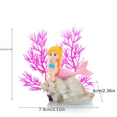 Enchanting Mermaid Coral Aquarium Ornament