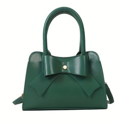Bowknot Decor Shoulder Bag Minimalist Satchel Bag