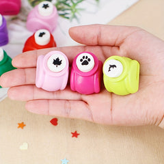4pcs Craft Hole Punch Shape Set DIY Scrapbook Hole Puncher Mini Craft Punch