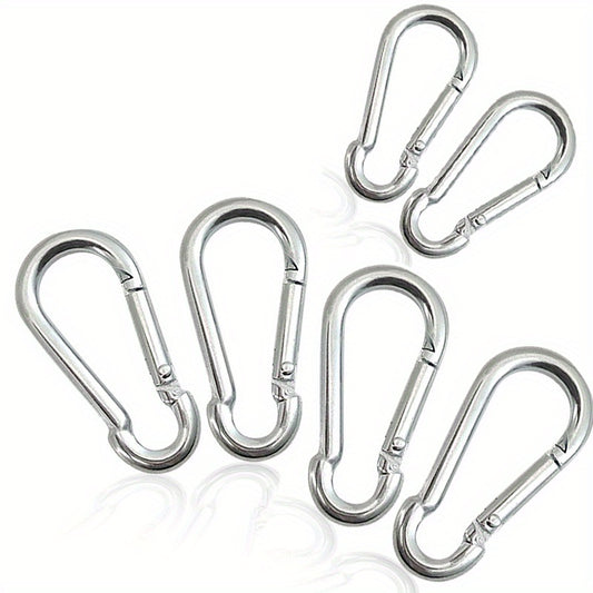 6pcs Spring Snap Hooks Galvanized Steel Keychain for Outdoor Adventures