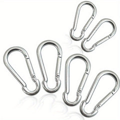 6pcs Spring Snap Hooks Galvanized Steel Keychain for Outdoor Adventures