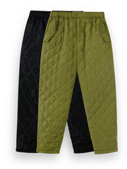 2 Pack Plus Size Casual Puffer Pants Set Women's Plus Solid Quilted