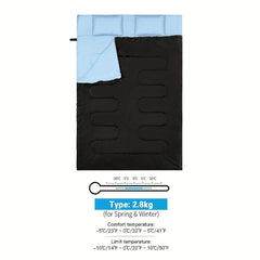 Double Sleeping Bag Waterproof Warm For Camping