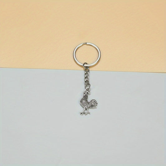 Retro Rooster Alloy Key Chain Pendant Bag Hanging Key Chain Ornament