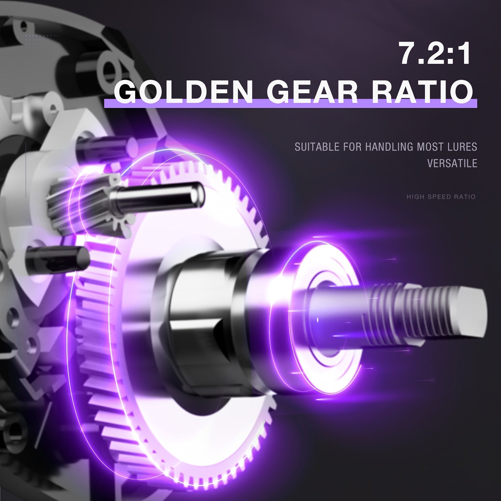 Baitcasting Fishing Reel 7.2:1 Gear Ratio Saltwater Freshwater
