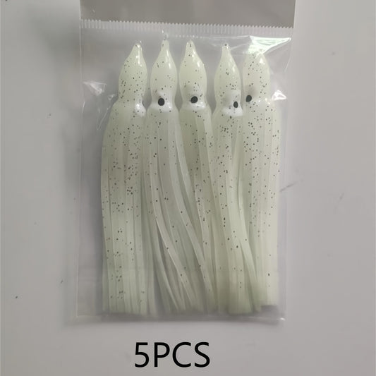 5pcs 3g Luminous Squid Fishing Lure Soft Bait Boat Fishing